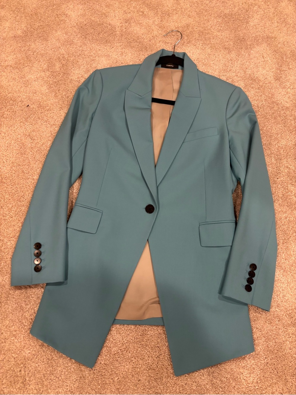Theory Aqua Single-Button Women's Blazer